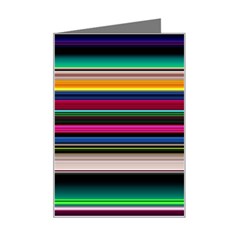 Horizontal Lines Colorful Mini Greeting Card by Grandong