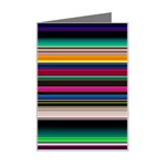 Horizontal Lines Colorful Mini Greeting Card Left