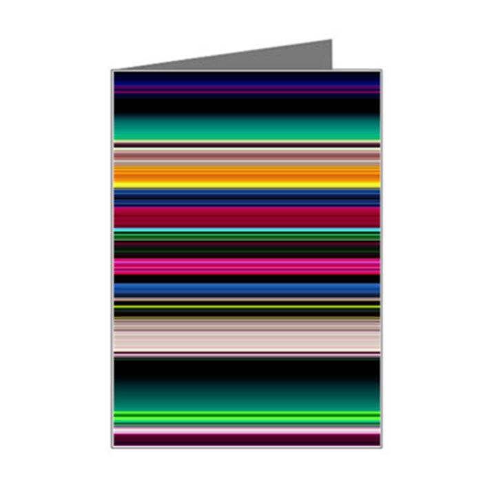 Horizontal Lines Colorful Mini Greeting Card