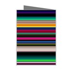 Horizontal Lines Colorful Mini Greeting Card Right