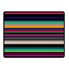 Horizontal Lines Colorful Two Sides Fleece Blanket (small) by Grandong