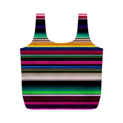 Horizontal Lines Colorful Full Print Recycle Bag (m) by Grandong