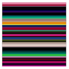 Horizontal Lines Colorful Square Satin Scarf (36  X 36 ) by Grandong