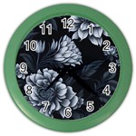 Pattern Flower Design Nature Color Wall Clock Front