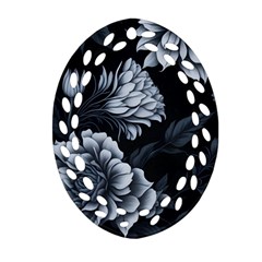 Pattern Flower Design Nature Ornament (Oval Filigree)