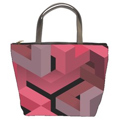 Blocks Abstract Pattern Art Bucket Bag by Grandong