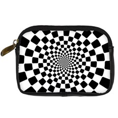 Geomtric Pattern Illusion Shapes Digital Camera Leather Case by Grandong