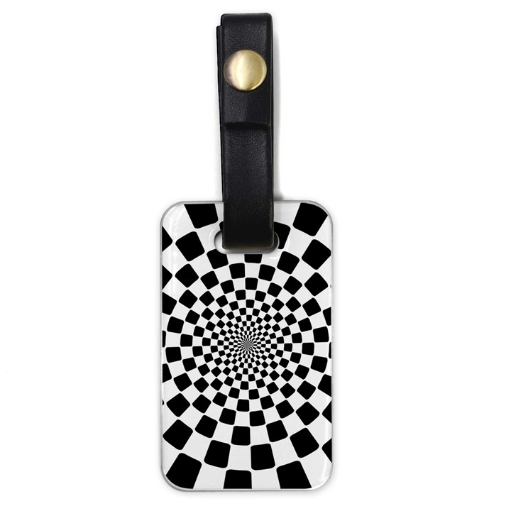 Geomtric Pattern Illusion Shapes Luggage Tag (one side)