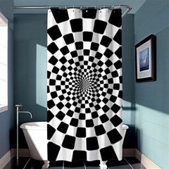 Geomtric Pattern Illusion Shapes Shower Curtain 36  X 72  (stall)  by Grandong