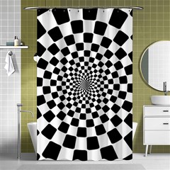 Geomtric Pattern Illusion Shapes Shower Curtain 48  X 72  (small)  by Grandong