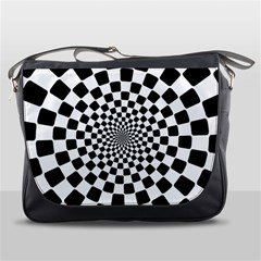 Geomtric Pattern Illusion Shapes Messenger Bag by Grandong