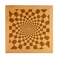 Geomtric Pattern Illusion Shapes Wood Photo Frame Cube by Grandong