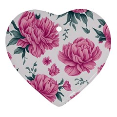 Pattern Flowers Texture Design Ornament (heart) by Grandong