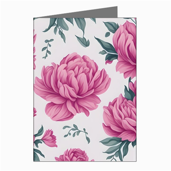 Pattern Flowers Texture Design Greeting Cards (Pkg of 8)