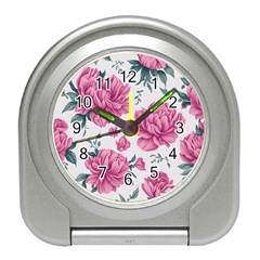 Pattern Flowers Texture Design Travel Alarm Clock by Grandong