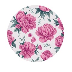 Pattern Flowers Texture Design Mini Round Pill Box by Grandong