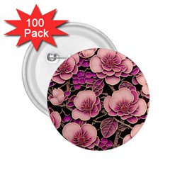 Plum Blossom Blossom 2 25  Buttons (100 Pack)  by Grandong