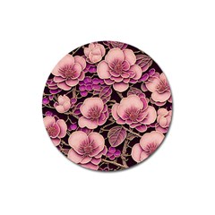 Plum Blossom Blossom Magnet 3  (round) by Grandong