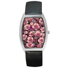 Plum Blossom Blossom Barrel Style Metal Watch by Grandong