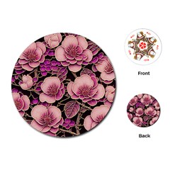 Plum Blossom Blossom Playing Cards Single Design (round) by Grandong