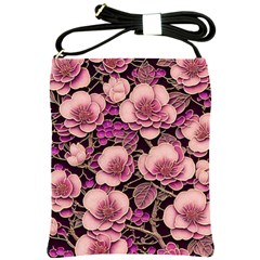 Plum Blossom Blossom Shoulder Sling Bag by Grandong