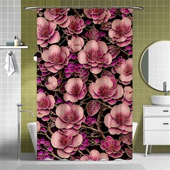 Plum Blossom Blossom Shower Curtain 48  X 72  (small)  by Grandong