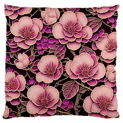 Plum Blossom Blossom Standard Premium Plush Fleece Cushion Case (one Side) by Grandong