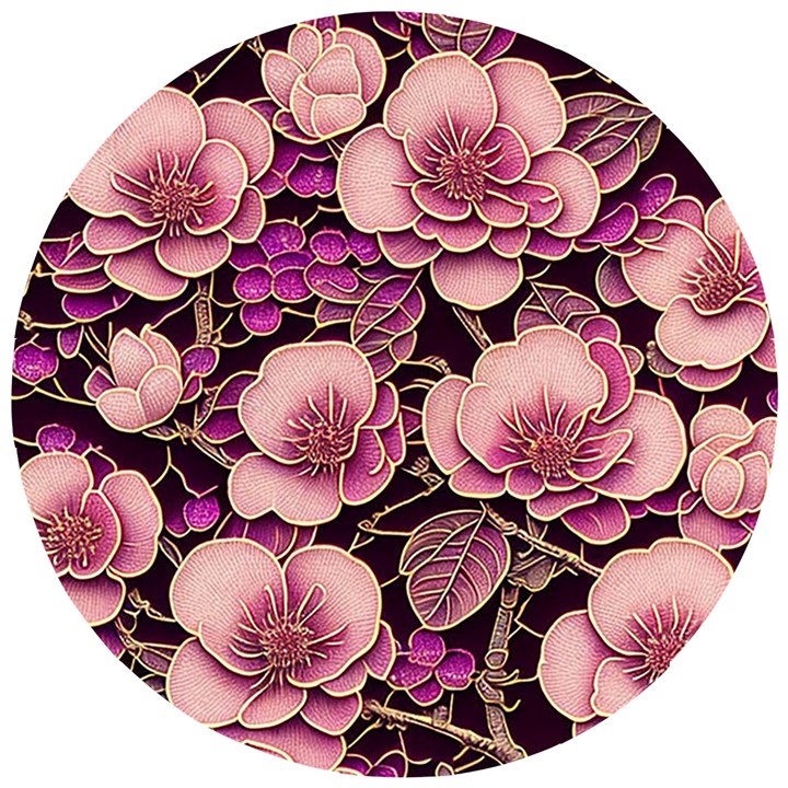 Plum Blossom Blossom Wooden Puzzle Round