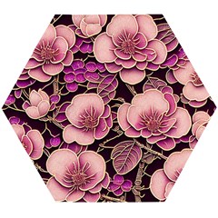 Plum Blossom Blossom Wooden Puzzle Hexagon by Grandong