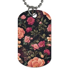 Flower Pattern Dog Tag (two Sides) by Grandong