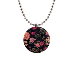 Flower Pattern 1  Button Necklace by Grandong