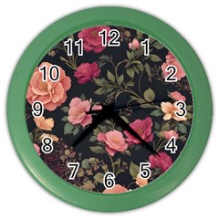 Flower Pattern Color Wall Clock by Grandong