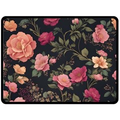 Flower Pattern Fleece Blanket (large) by Grandong