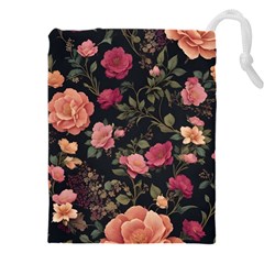 Flower Pattern Drawstring Pouch (5xl) by Grandong