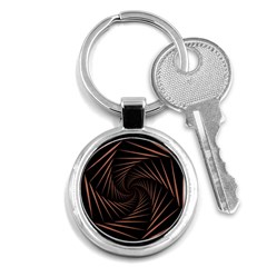 Wave Curve Abstract Art Backdrop Key Chain (round) by Grandong