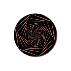 Wave Curve Abstract Art Backdrop Magnet 3  (round) by Grandong