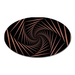 Wave Curve Abstract Art Backdrop Oval Magnet