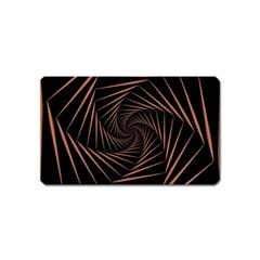 Wave Curve Abstract Art Backdrop Magnet (name Card) by Grandong