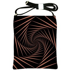 Wave Curve Abstract Art Backdrop Shoulder Sling Bag by Grandong