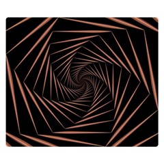 Wave Curve Abstract Art Backdrop Two Sides Premium Plush Fleece Blanket (small) by Grandong