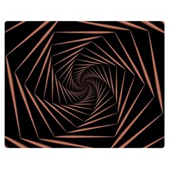 Wave Curve Abstract Art Backdrop Two Sides Premium Plush Fleece Blanket (medium) by Grandong