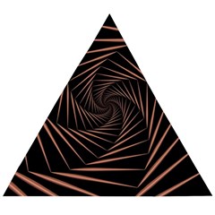 Wave Curve Abstract Art Backdrop Wooden Puzzle Triangle by Grandong