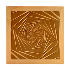 Wave Curve Abstract Art Backdrop Wood Photo Frame Cube by Grandong