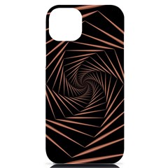 Wave Curve Abstract Art Backdrop Iphone 14 Plus Black Uv Print Case by Grandong