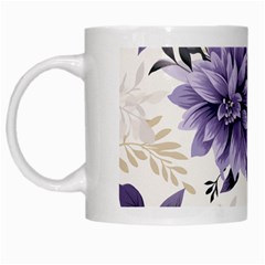 Flowers Pattern Floral White Mug by Grandong