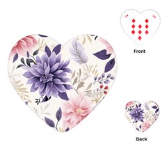 Flowers Pattern Floral Playing Cards Single Design (heart) by Grandong