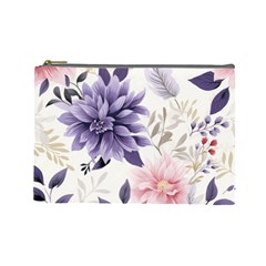 Flowers Pattern Floral Cosmetic Bag (large) by Grandong