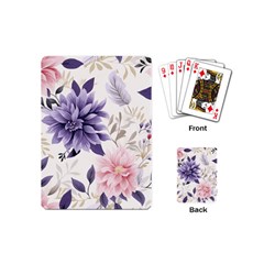 Flowers Pattern Floral Playing Cards Single Design (mini) by Grandong