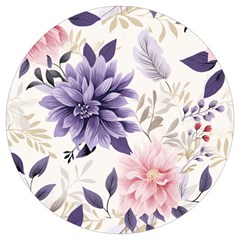 Flowers Pattern Floral Round Trivet