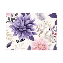 Flowers Pattern Floral Premium Plush Fleece Blanket (mini) by Grandong